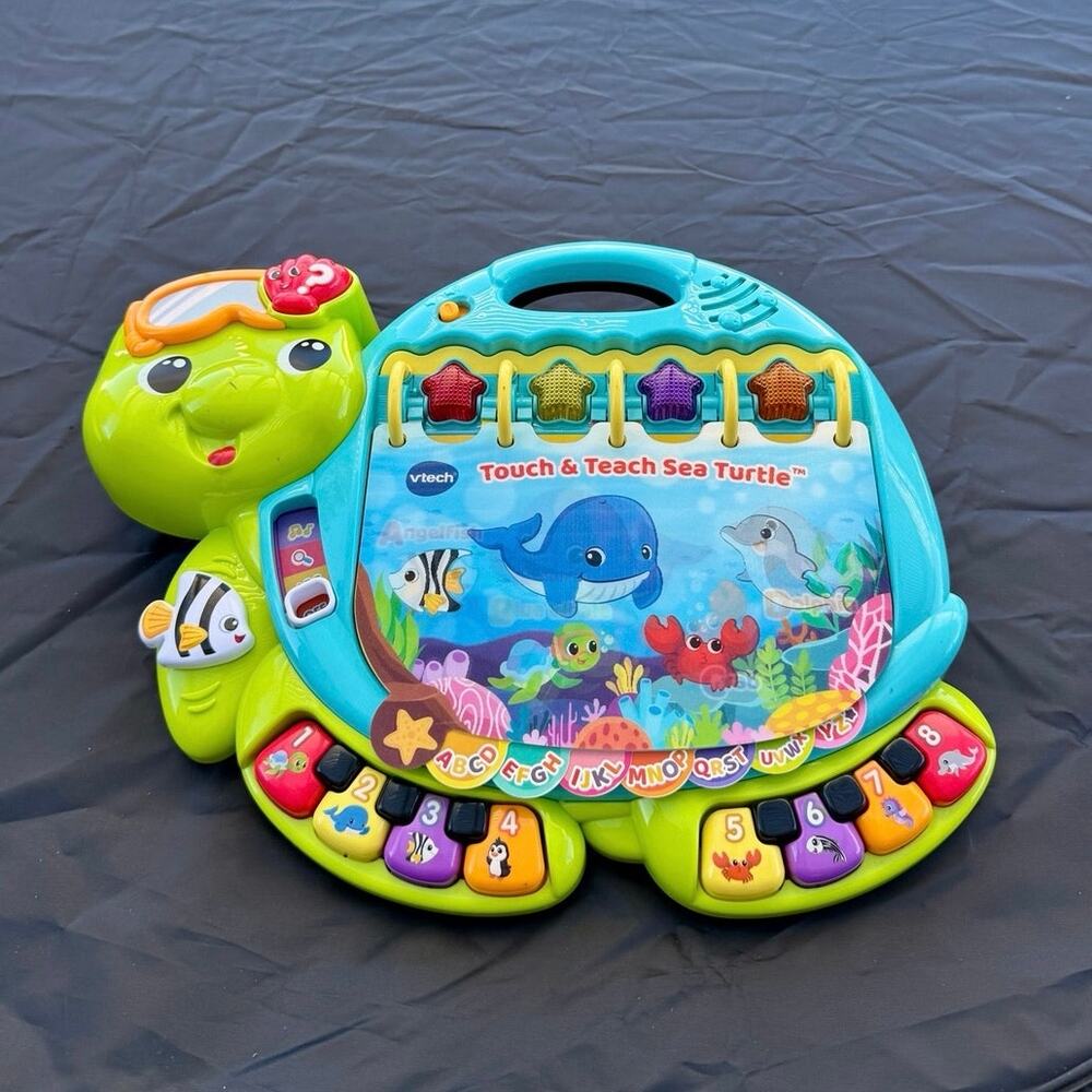 VTech Touch & Teach Sea Turtle Interactive Learning Toy Book Toddler 12-36M